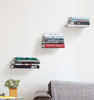 Picture of Umbra Conceal Floating Bookshelf, Large, Silver, Set of 3