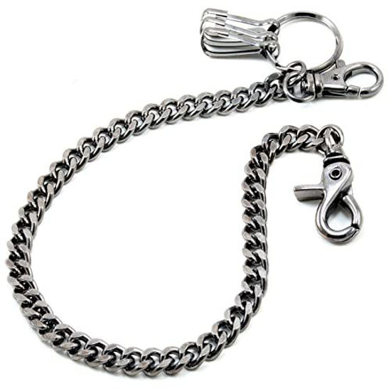 Picture of DoubleK Basic Strong Leash Biker Trucker Key Jean Wallet Chain (17") BLACK CS146