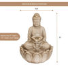 Picture of Bits and Pieces - Indoor Meditating Buddha Fountain - Compact & Lightweight Water Fountain Tabletop Decoration