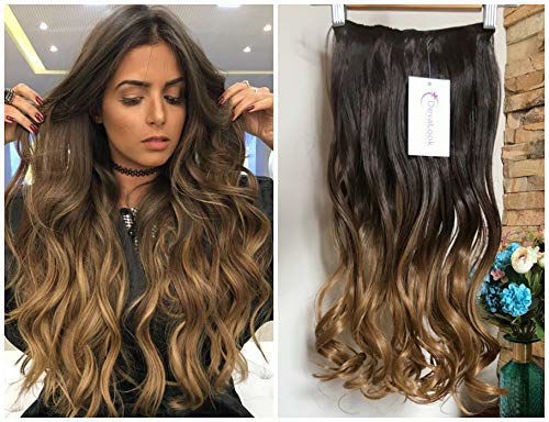 GetUSCart 20 Inches 3 4 Full Head Clip in Hair Extensions Ombre