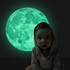 Picture of Homics Glow in The Dark Moon Wall Decals 11.8 inch Luminous Sticker at Night, Perfect Ceiling or Wall Decor for Kids' Bedroom