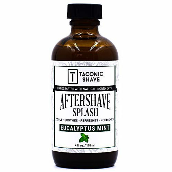 Picture of Taconic Shave, Natural Aftershave Splash 4oz. - Eucalyptus Mint - Skin Cooling, Refreshing and Moisturizing After-Shave Liquid Formula with All-Natural Ingredients - Artisan Made in the USA