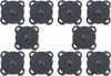 Picture of BCP 10 Sets 18mm Sew in Magnetic Bag Clasps Plum Blossom Bag Button, Snaps, Clasps, Great for Sewing Craft Clothing Bag (Smoke Black)