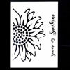 Picture of DIY Decorative Sunflower Stencil Template for Painting on Walls Furniture Crafts (A4 Size)