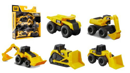 Picture of Cat Construction Little Machines 5 Pack - Great Cake Toppers - Great for Easter Baskets, Yellow