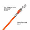 Picture of Hi Kiss Check Cord Large,Medium Small Dogs/Puppy Obedience Recall Training Agility Lead - 15ft 30ft 50ft Training Leash - Great for Training, Play, Camping, or Backyard Orange 50 Feet