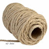 Picture of Topbuti 5mm Natural Jute Twine 100 Feet Braided Jute Rope, Crafting Twine String Thick Twine for DIY Artwork, Christmas Twine, Gift Wrapping, Gardening Applications