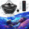 Picture of Remon Star Projector Galaxy Projector Smart Night Light with 10 Colors Ocean Wave and Starry Scene Works with Alexa and Google Home, Valentine Gift Bluetooth Music Speaker for Kids Bedroom