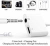 Picture of iPhone Headphones Adapter, Apple MFi Certified 2 in 1 Lightning to 3.5 mm Headphone Jack Adapter Dual Ports Dongle Charger Jack & AUX Audio 3.5mm Earphone Accessory for iPhone 12/11/X/XS/XR/8/7/SE