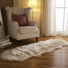 Picture of Arbosofe Faux Fur Sheepskin Rug Beige Home Area Rug for Bedroom, Fluffy Small Fur Rug, Fuzzy Furry Shaggy Rug for Living Room 2 x 6 Feet