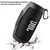 Picture of Silicone Case Cover for JBL Charge 5 Portable Bluetooth Speaker, Travel Gel Soft Skin,Waterproof Rubber Carrying Pouch with Strap(Black)