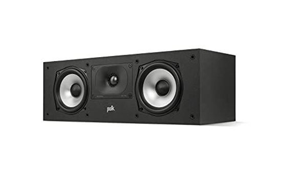 Picture of Polk Monitor XT30 Compact Center Channel Speaker - Hi-Res Audio Certified, Dolby Atmos & DTS:X Compatible, 1" Terylene Tweeter & Dual 5.25" Dynamically Balanced Woofer, Midnight Black