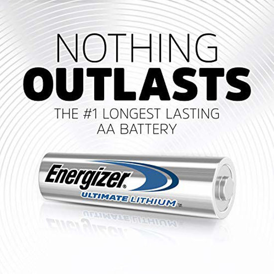 GetUSCart Energizer Ultimate Lithium AA Batteries, World's Longest