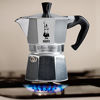 Picture of Bialetti - Moka Express: Iconic Stovetop Espresso Maker, Makes Real Italian Coffee, Moka Pot 3 Cups (4.3 Oz - 130 Ml), Aluminium, Silver