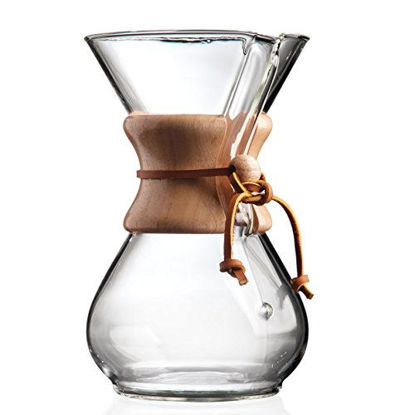 Picture of Chemex Pour-Over Glass Coffeemaker - Classic Series - 6-Cup - Exclusive Packaging