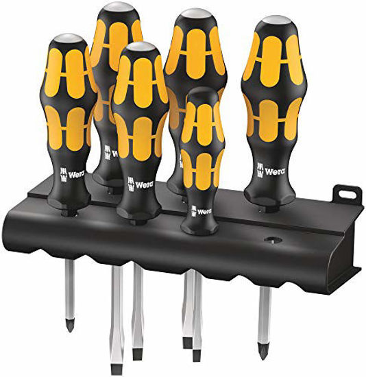 Picture of Wera - 5018282001 932/6 Kraftform Plus Screwdriver Set and Rack, 6-Pieces