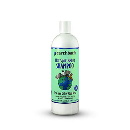 Picture of earthbath Hot Spot Relief Pet Shampoo, Tea Tree Oil & Aloe Vera, 16oz - Best Dog Shampoo for Itching & Skin Conditions - Made in USA