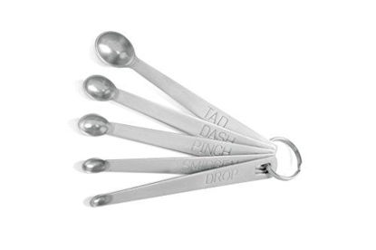 Picture of Norpro Mini Stainless Steel Measuring Spoons, Set of 5 (tad, dash, pinch, smidgen and drop)