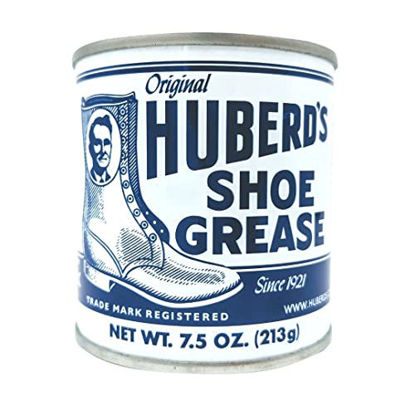 Picture of Huberd?s Shoe Grease, 7.5oz: Waterproofs, Softens, Conditions Leather. Protects Shoes, Boots, Sporting Goods, Saddle & Tack. Restores Dry, Cracked, Scratched Leather. Small Batched since 1921!