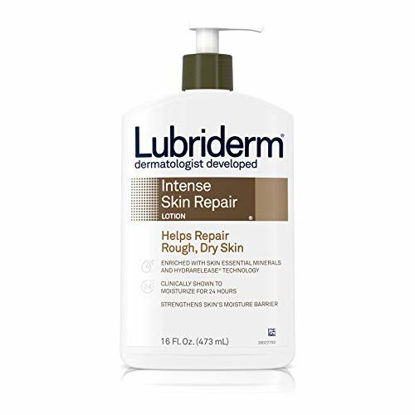 Picture of Lubriderm Intense Dry Skin Repair Lotion for Relief of Rough, Dry Skin, Fast Absorbing, 16 fl. oz