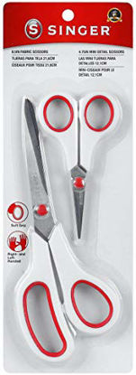 Picture of SINGER 3404 Scissors, 1-Pack, Red & White