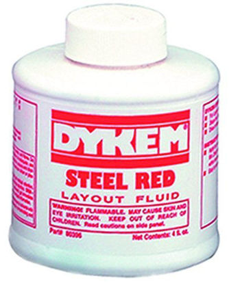 Picture of Red, 4 oz. Can, Brush In Cap - Dykem Layout Fluid (1 Each)