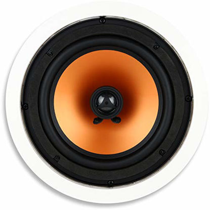 Picture of Micca M-8C 2-Way in Ceiling in Wall Speaker, 8 Inch Woofer, 1-Inch Pivoting Silk Dome Tweeter, 9.4-Inch Cutout Diameter, Each, White