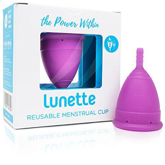 Picture of Lunette Reusable Menstrual Cup, Model 2 Period Cup for Moderate to Heavy Flow, Violet