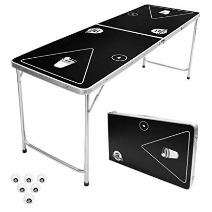 Picture of GoPong 6-Foot Portable Folding Beer Pong / Flip Cup Table (6 balls included)