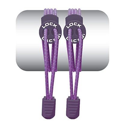 Picture of LOCK LACES (Elastic No Tie Shoelaces) (Purple, 48-Inch)