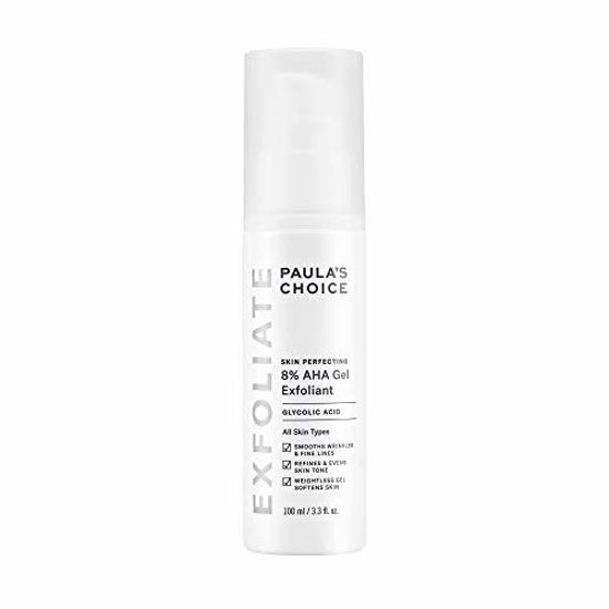 Picture of Paula's Choice SKIN PERFECTING 8% AHA Gel Exfoliant with Glycolic Acid Chamomile & Green Tea, 3.3 Ounce Pump Leave-On Gentle Exfoliator