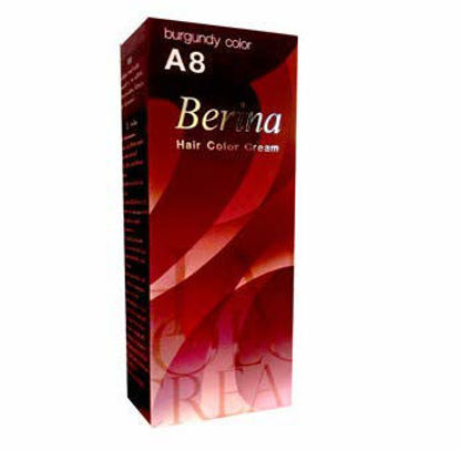 Picture of Berina Hair Color Cream Permanent A08 -Burgundy color