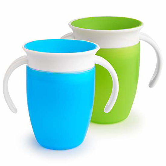 Picture of Munchkin Miracle 360 Trainer Cup, Green/Blue, 7 Oz, 2 Count