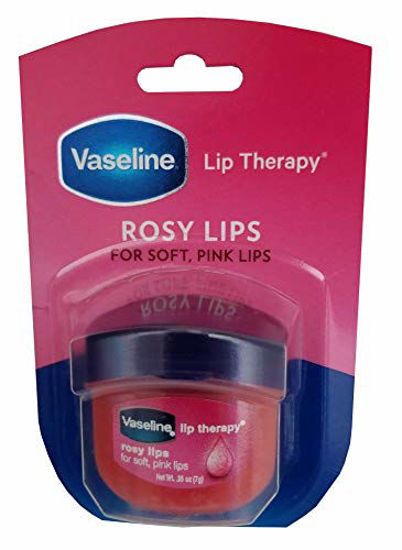 Picture of Vaseline Lip Therapy Rosy Lips Flavor Dry Chapped Lips 0.25 Oz (7g)