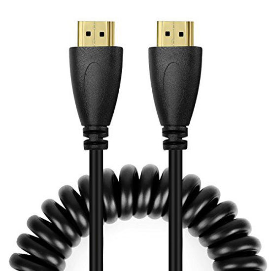 Picture of UCEC 4k Full HDMI to Full HDMI Coiled Cable for Atomos for Ninja Star Recorder(11.8-17.7")