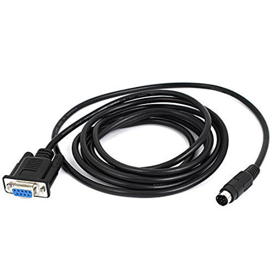 Picture of uxcell DB9 9 Pin Female to Mini Din 8 Pin Male Converter Cable Cord 2.4M 8Ft