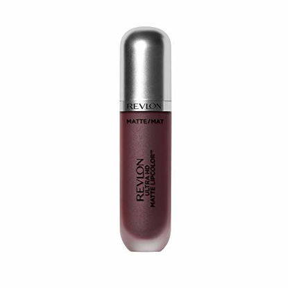 Picture of Revlon Ultra HD Matte Lipcolor, Velvety Lightweight Matte Liquid Lipstick in Plum / Berry, Infatuation (675), 0.2 oz