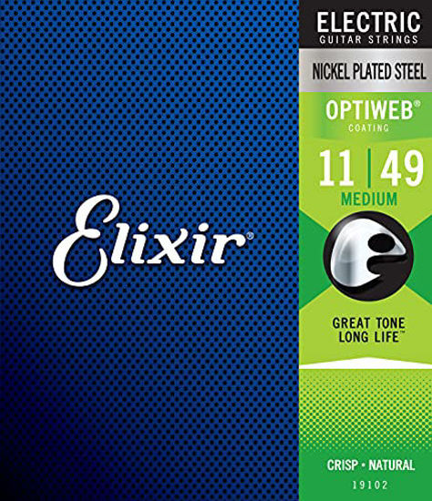 Picture of Elixir Strings 19102 Coated Nickel Electric Guitar Strings, Medium (.011-.049)