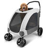 Picture of Petbobi Dog Stroller for Large Pet Jogger Stroller for 2 Dogs Breathable Animal Stroller with 4 Wheel and Storage Space Pet Can Easily Walk in/Out Travel up to 120 lbs