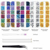 Picture of Anezus 6800Pcs Nail Art Rhinestones Nail Stone Gems Design Kit with Pickup Tools for Nail Art Supplies Accessories