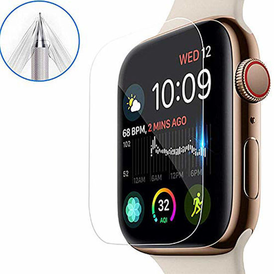 Picture of for Apple Watch Series 4 Aluminum Screen Protector Soft Film (44mm), [3pack] Ultra Clear Protective Film (Not Glass) for iWatch 4 2018 New Apple Watch 4 (44mm)