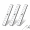 Picture of Under Cabinet Lighting, OxyLED USB Rechargeable Motion Sensor Closet Light, Wireless Magnetic Stick-on Cordless 10 LED Night Light Bar for Closet Cabinet Wardrobe Stairs, 3 Pack