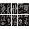 Picture of Xmasir Pack of 24 Sheets Henna Tattoo Stencil Kit / Temporary Tattoo Templates,Self-Adhesive Indian Arabian Tattoo Sticker for Body Paint New Designs