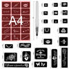 Picture of Konsait 629pcs Temporary Tattoos Stencils, Girls and Boys Glitter Tattoo Kit Templates Face Paint Stencils Body Art Stencil Stickers Pack for Adults Man Women Kids Teenager,20 Sheets