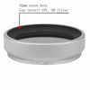 Picture of Haoge LUV-X54W Metal Lens Hood with MC UV Protection Multicoated Ultraviolet Lens Filter for Fujifilm Fuji X100V Camera Silver