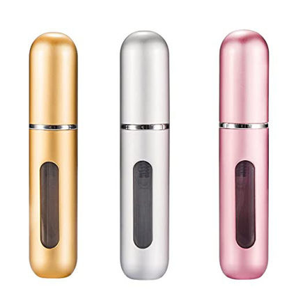 Picture of Portable Mini Refillable Perfume Empty Spray Bottle,3 Pcs Pack of 5ml Refillable Perfume Spray,Multicolor Perfume Spray, Scent Pump Case,for Traveling and Outgoing (2)