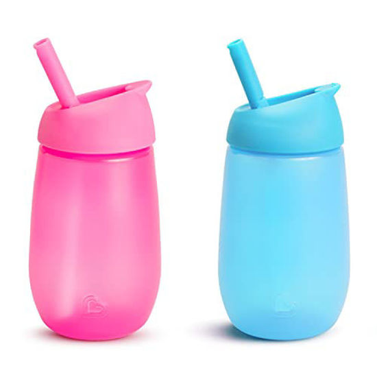 Picture of Munchkin Simple Clean Straw Cup, 10 Ounce, 2 Pack, Pink/Blue