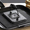 Picture of Lodge Pre-Seasoned Cast Iron Grill Press with Cool-Grip Spiral Handle, 4.5 inch X 6.75 inch, Black