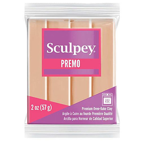 Sculpey Premo Polymer Oven-Bake Clay, Sunset Pearl Coral, Non Toxic, 2 oz.  bar, Great for jewelry making, holiday, DIY, mixed media and and more.