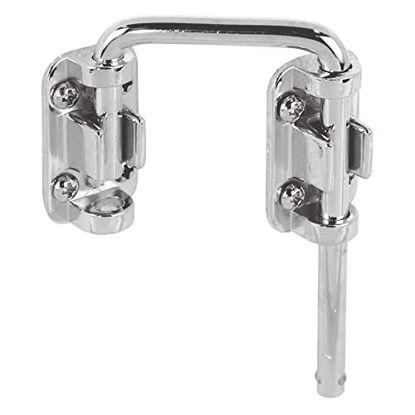 Picture of PRIME-LINE Defender Security U 9847 Patio Sliding Door Loop Lock - Increase Home Security, Install Additional Child-Safe Security, 2-1/4" Hardened Steel Bar with Diecast Base, Chrome Plated